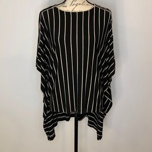 Tess Elliott Studio striped poncho top S